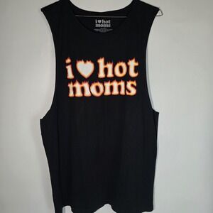 Danny Duncan I Love Hot Moms Black Tank T-Shirt Size Large L Streetwear Funny